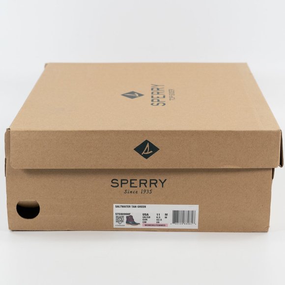 Sperry Women's Saltwater Duck Boot 'Tan Green' STS90998F Rain Boots size 6 - 11 - Picture 13 of 14